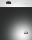 Fabas Luce LED Pendelleuchte Arabella Ø140mm 8W Warmweiß Grau verstellbar dimmbar