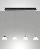 Fabas Luce LED Pendelleuchte Arabella 32W dimmbar Smartluce 3000K warmweiss Weiß Metall Glas Ø14cm