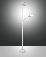 Fabas Luce LED Stehleuchte Regina 90Ra 1880x500mm 36+12W Warmweiß Weiß dimmbar