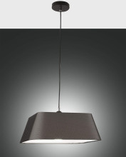 Fabas Luce Pendelleuchte Allegra E27 2000x450mm Schwarz, made in Italy