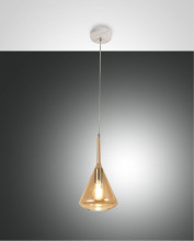 Fabas Luce Pendelleuchte Tris E27 Ø200mm Bernstein