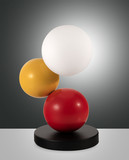 Fabas Luce Micky G9 Tischleuchte dimmbar Gelb/Rot/Schwarz 3754-30-366