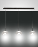Fabas Luce Brena LED Pendelleuchte 30W dimmbar steuerbare Lichtfarbe Transparent 3755-48-241