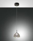 Fabas Luce Lucille LED Pendelleuchte 8W dimmbar steuerbare Lichtfarbe Grau transparent 3764-41-126