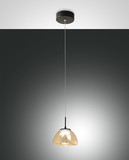 Fabas Luce Lucille LED Pendelleuchte 8W dimmbar steuerbare Lichtfarbe Cognac 3764-41-365