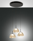 Fabas Luce Lucille LED Pendelleuchte 21W dimmbar steuerbare Lichtfarbe Cognac 3764-47-365
