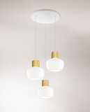 Fabas Luce Kino LED Pendelleuchte 36W dimmbar warmweiß Weiss 3767-47-102