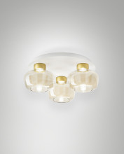 Fabas Luce Kino LED Deckenleuchte 36W dimmbar warmweiß Cognac 3767-65-365