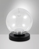 Fabas Luce LED Tischleuchte Ariel 6,5W dimmbar 2700/3000/4000K CCT warm-/neutralweiss Transparent/Tropfen Metall Glas Ø15cm