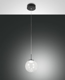 Fabas Luce Ariel LED Pendelleuchte 8W dimmbar steuerbare Lichtfarbe Transparent/Tropfen 3770-40-372