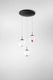 Fabas Luce Ariel LED Pendelleuchte 21W dimmbar steuerbare Lichtfarbe Transparent/gemischt 3770-47-373