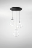 Fabas Luce Deva LED Pendelleuchte 42W dimmbar steuerbare Lichtfarbe Transparent 3774-47-241