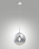 Fabas Luce Pendelleuchte Anja E27 Farbverlauf chrom Metall Glas