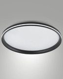 Fabas Luce LED Deckenleuchte Isy 64W dimmbar 2700/3200/4000K CCT warm-/neutralweiss Schwarz Metall Ø55cm