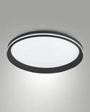 Fabas Luce LED Deckenleuchte Isy 52W dimmbar 2700/3200/4000K CCT warm-/neutralweiss Schwarz Metall Ø45cm