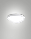 Fabas Luce LED Deckenleuchte Quirk 38W dimmbar 2700/3200/4000K CCT warm-/neutralweiss Weiß Metall Ø42cm