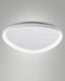 Fabas Luce LED Deckenleuchte Quirk 75W dimmbar 2700/3200/4000K CCT warm-/neutralweiss Weiß Metall Ø80cm