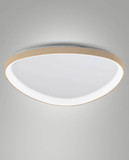 Fabas Luce LED Deckenleuchte Quirk 75W dimmbar 2700/3200/4000K CCT warm-/neutralweiss Messing satiniert Metall Ø80cm