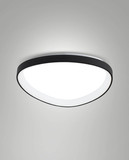 Fabas Luce LED Deckenleuchte Quirk 56W dimmbar 2700/3200/4000K CCT warm-/neutralweiss Schwarz Metall Ø60cm