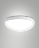 Fabas Luce LED Deckenleuchte Quirk 56W dimmbar 2700/3200/4000K CCT warm-/neutralweiss Weiß Metall Ø60cm