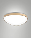 Fabas Luce LED Deckenleuchte Quirk 56W dimmbar 2700/3200/4000K CCT warm-/neutralweiss Messing satiniert Metall Ø60cm