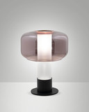 Fabas Luce Tischleuchte Flick E14 dimmbar Amethyst Metall Glas Ø22cm