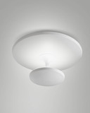 Fabas Luce LED Deckenleuchte Conrad 36W dimmbar 3000K warmweiss Weiß Metall Ø50cm