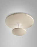 Fabas Luce LED Deckenleuchte Conrad 36W dimmbar 3000K warmweiss Sandfarben Metall Ø50cm