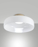 Fabas Luce LED Deckenleuchte Lunar 26W dimmbar 2700/3000/4000K CCT warm-/neutralweiss Weiß Metall Glas Ø42cm