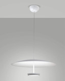 Fabas Luce LED Pendelleuchte Yuko 40W dimmbar 3000K warmweiss Weiß Metall Ø60cm