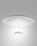 Fabas Luce LED Deckenleuchte Yuko 40W dimmbar 3000K warmweiss Weiß Metall Ø60cm