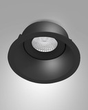 Fabas Luce Einbauleuchte Toodle rund GU10 Schwarz Metall Ø9cm