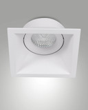 Fabas Luce Einbauleuchte Toodle quadratisch GU10 Weiß Metall 9x9cm