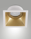 Fabas Luce Einbauleuchte Toodle quadratisch GU10 Gold Metall 9x9cm