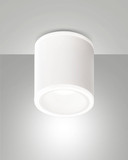 Fabas Luce LED Deckenleuchte Paca 13W IP40 3000K warmweiss Weiß Alu Ø9cm