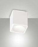 Fabas Luce LED Deckenleuchte Coiba 13W IP40 3000K warmweiss Weiß Alu 9x9cm