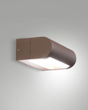Fabas Luce LED Wandleuchte Wild 12W IP65 3000K warmweiss schwenkbar Corten Metall 18x11cm