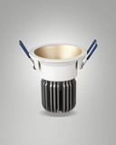 Fabas Luce LED Einbauleuchte Toodle symmetrisch rund 11W dimmbar IP40 3000K warmweiss Gold Alu Ø8cm