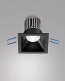 Fabas Luce LED Einbauleuchte Toodle symmetrisch quadratisch 11W dimmbar IP40 4000K neutralweiss Schwarz Alu 8x8cm