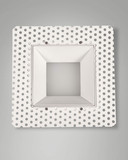 Fabas Luce LED Einbauleuchte Kris symmetrisch eckig mit Rahmen 8W dimmbar IP40 2700K warmweiss Weiß Alu 9x9cm