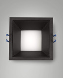 Fabas Luce LED Einbauleuchte Kris symmetrisch eckig mit Rahmen 8W dimmbar IP40 4000K neutralweiss Schwarz Alu 11x11cm