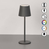 FHL Bisco LED Tischleuchte 2W dimmbar Akku CCT einstellbare Lichtfarbe sandgrau 850809