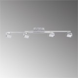 Fischer & Honsel LED Deckenspot eckiges Design 4-fach 4x4,8W warmweiss dimmbar aluminium 20689