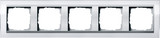 Gira 0215726 Abdeckrahmen 5-fach Zwischenrahmen F Alu Gira Event Klar Weiß