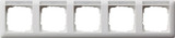Gira 109527 Abdeckrahmen 5-fach waagerecht Beschriftungsfeld Standard 55 Reinweiß m