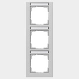 Gira 110337 Abdeckrahmen 3-fach senkrecht Beschriftungsfeld Gira E2 Grau m