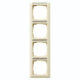 Gira 111401 Abdeckrahmen 4-fach senkrecht Beschriftungsfeld Standard 55 Cremeweiß