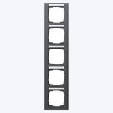 Gira 111523 Abdeckrahmen 5-fach senkrecht Beschriftungsfeld Gira E2 Anthrazit