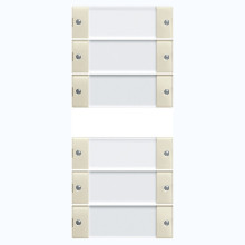 Gira 213601 Wippenset 6-fach (3+3) Beschriftungsfeld System 55 Klar/Cremeweiß