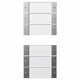 Gira 2136600 Wippenset 6-fach (3+3) Beschriftungsfeld System 55 Klar/Edelstahl